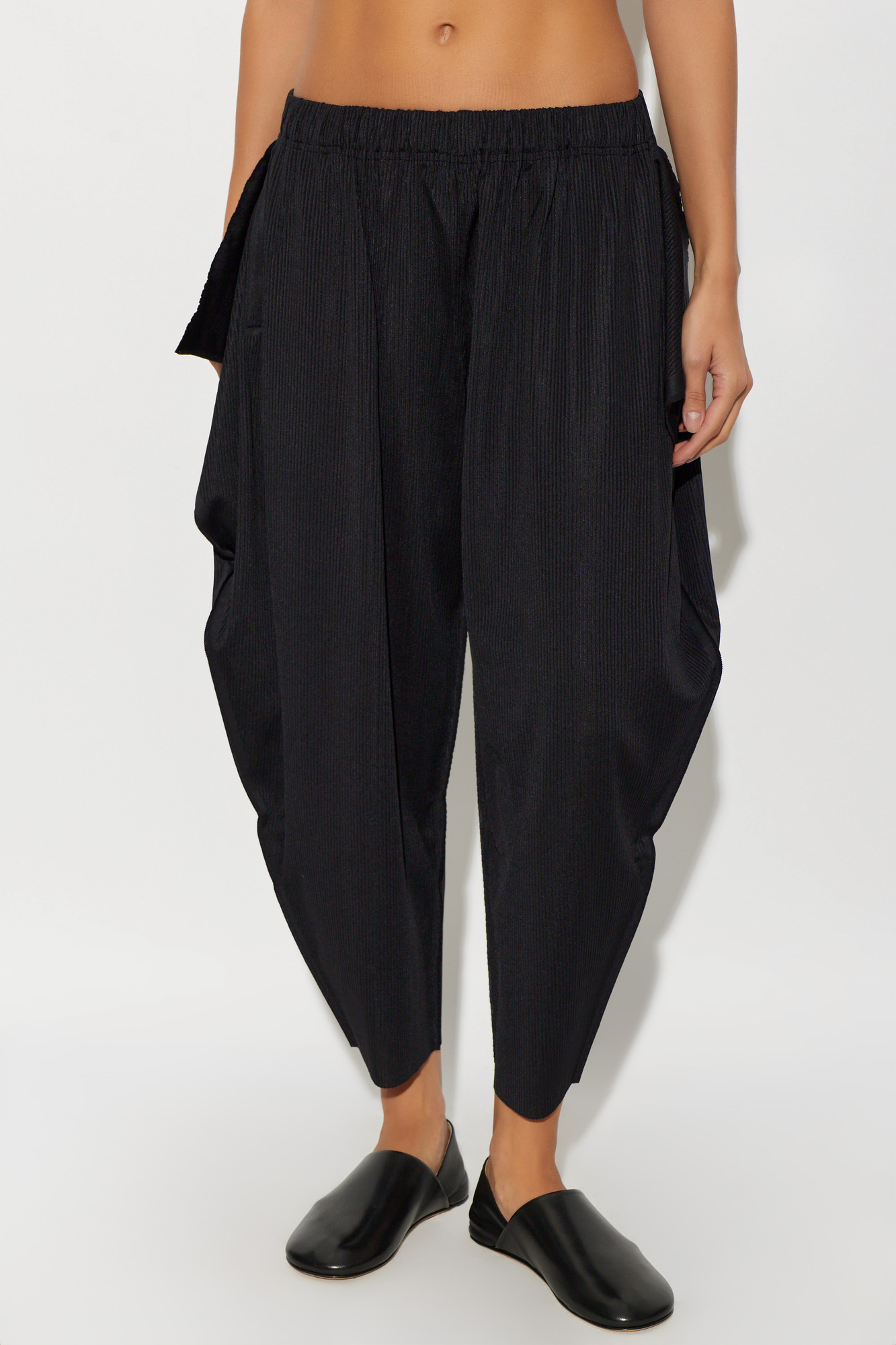 Black Wide-leg pleated trousers Pleats Please Issey Miyake - Vitkac AS